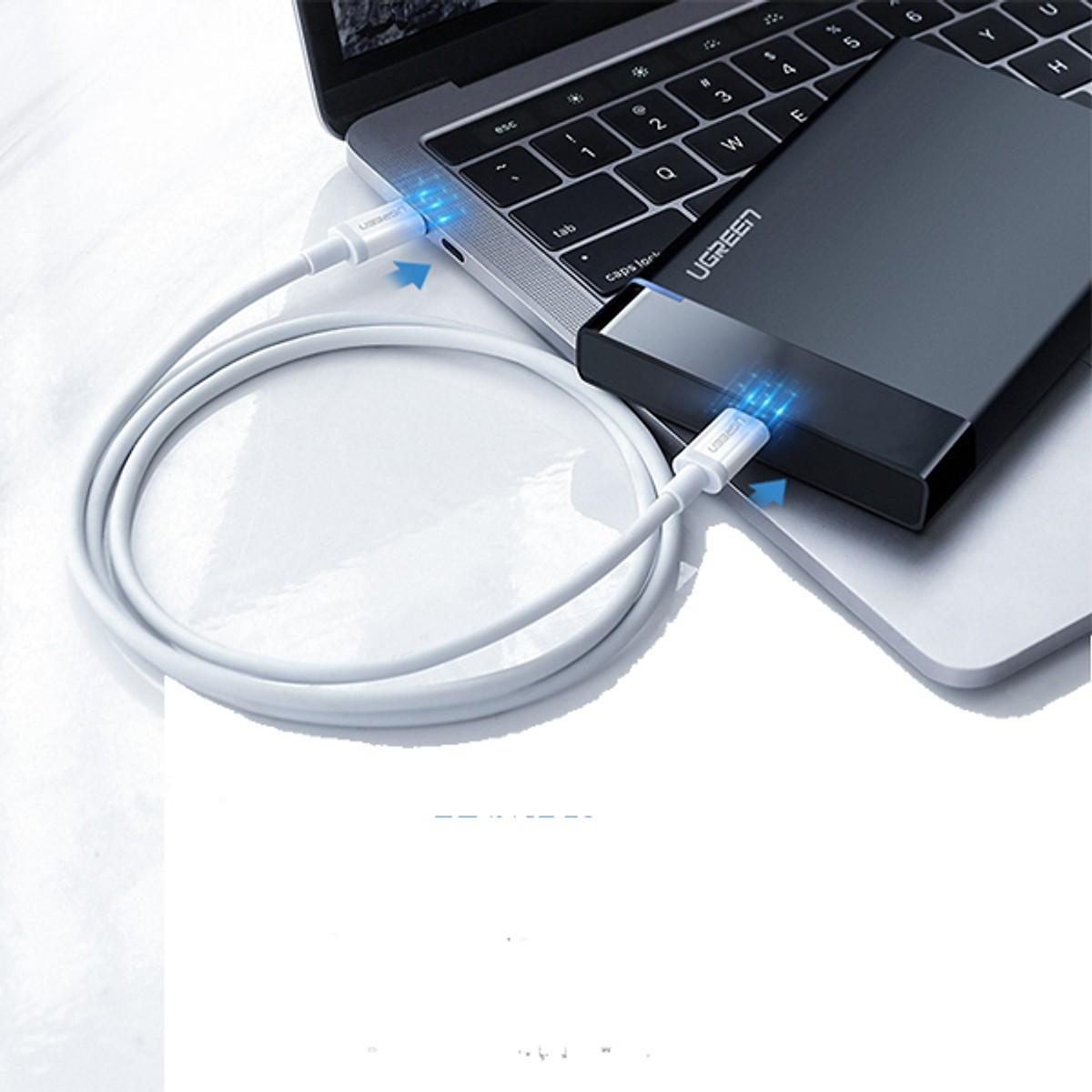 Cáp USB Type C  to USB Type C Male 2.0 UGREEN 60518 (Dài 1m) Chính Hãng