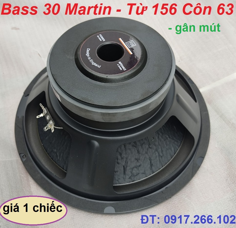 Loa bass 30 - gân mút martin từ 156 coil 63mm khung sắt - loa 3 tấc - giá 1 chiếc