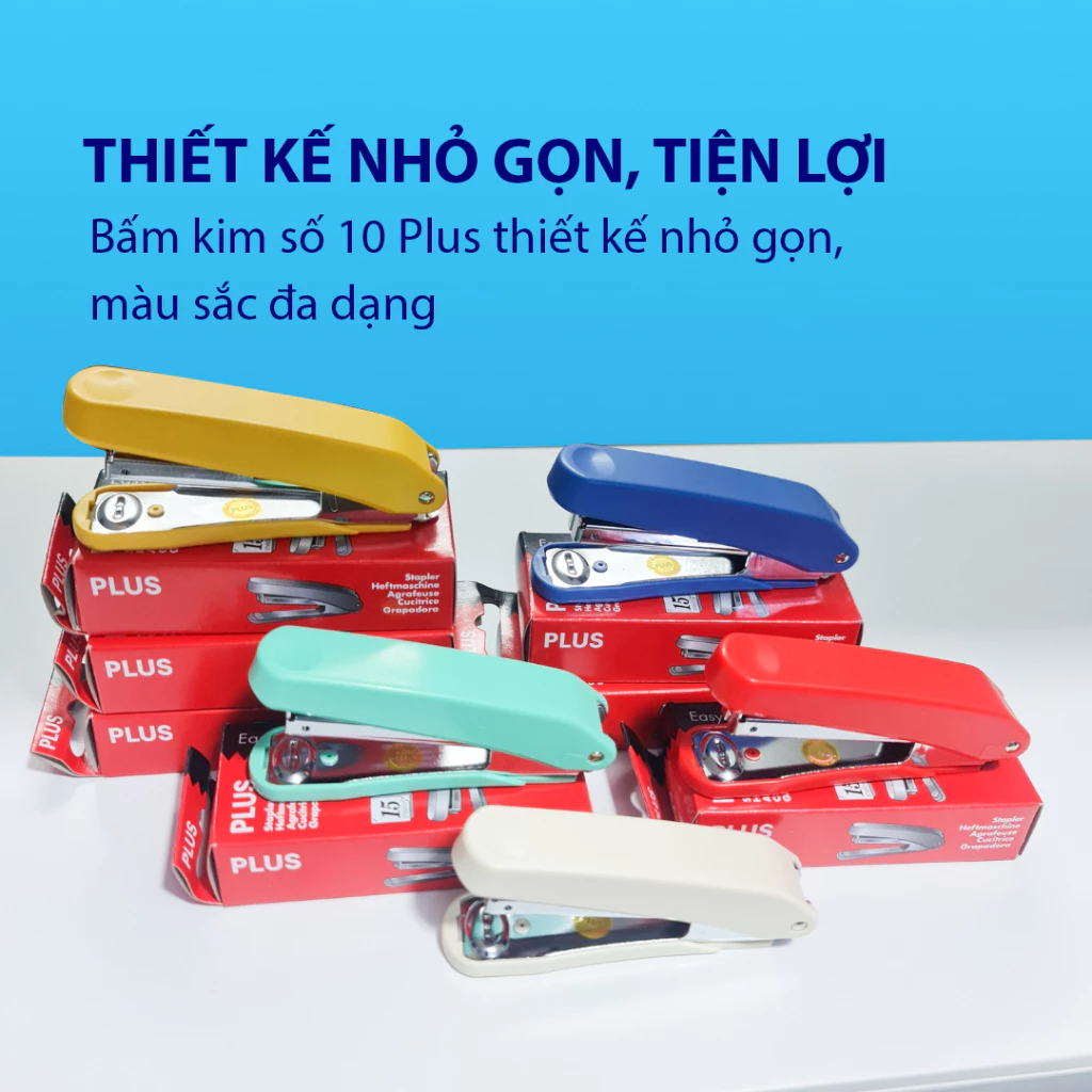 Dập Ghim Số 10 Plus Chính Hãng, Dập Ghim Bấm Được 15 Trang Giấy