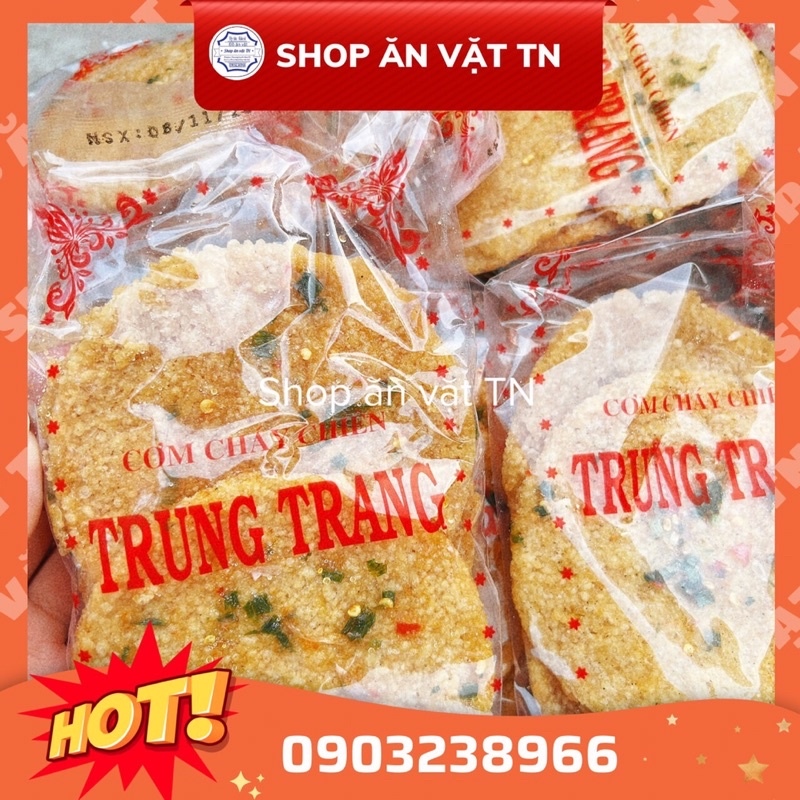 【sẵn sàng】 cơm cháy chiên mắm hành Trung Trang (gói 3 miếng)