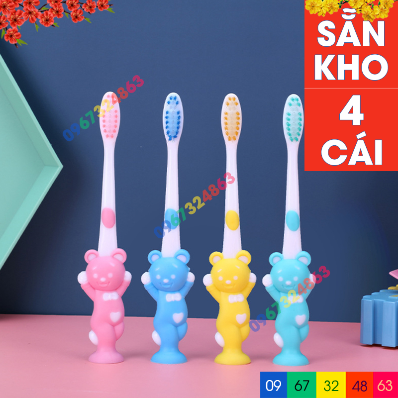 SÉT 4 BÀN CHẢI đánh răng xuất Nhật cho bé