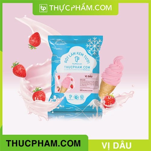 Bột Làm Kem Tươi ThucPham.com vị Dâu - ăn là mê!