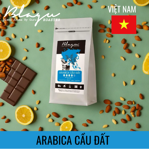 Cà Phê Blagu Hạt Đã Rang Arabica Cầu Đất  100% Arabica  Medium Roast  Túi 250g,500g,1kg
