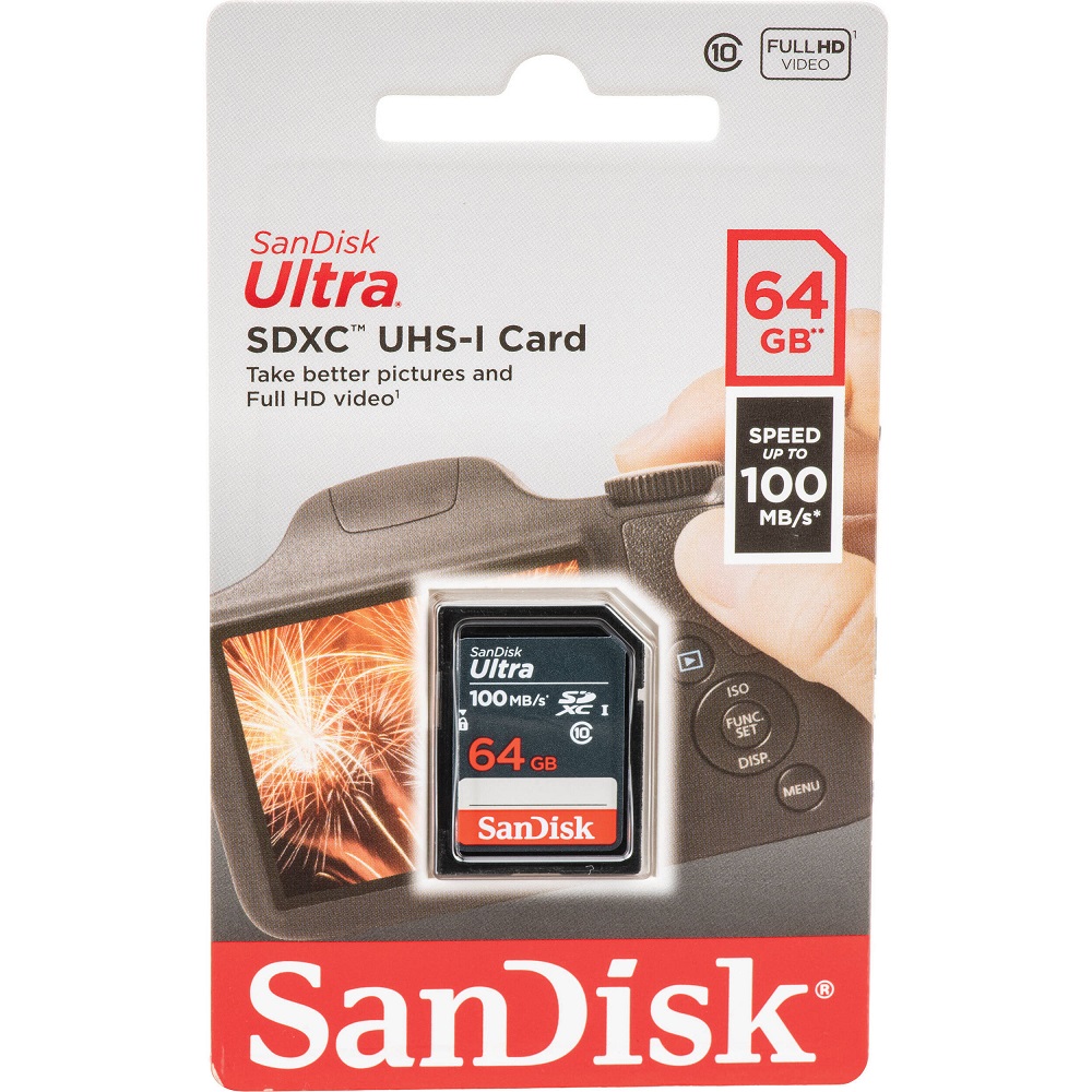 SanDisk Ultra 64GB C10 U1 100 MB/s SDXC camera memory card (dark blue)-Intl