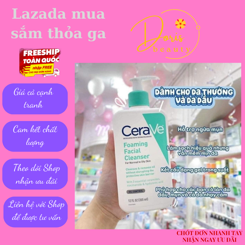 [HÀNG CHÍNH HÃNG] Sữa rửa mặt Cerave nội địa Pháp