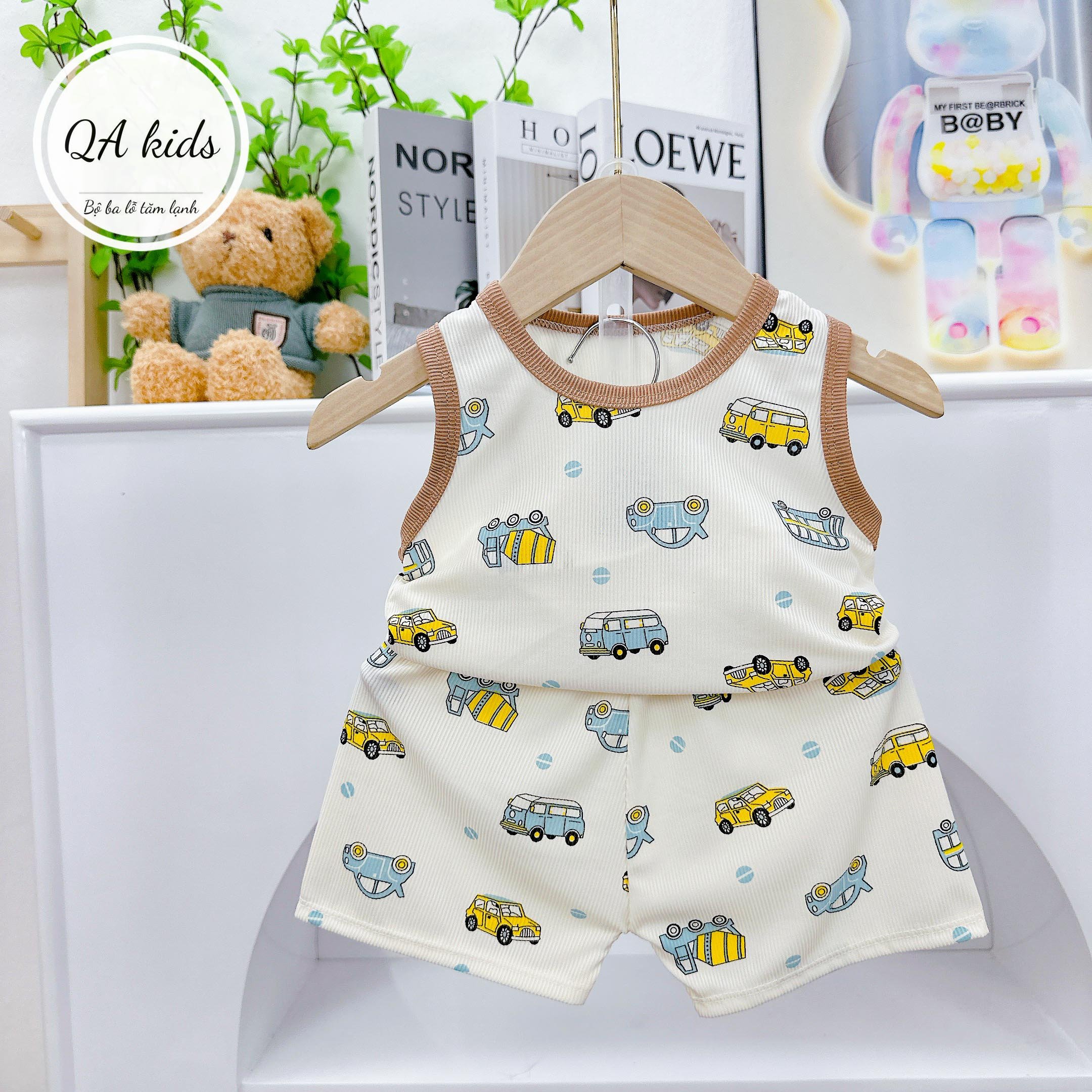 Bộ thun gân tăm cho bé từ 6-16kg