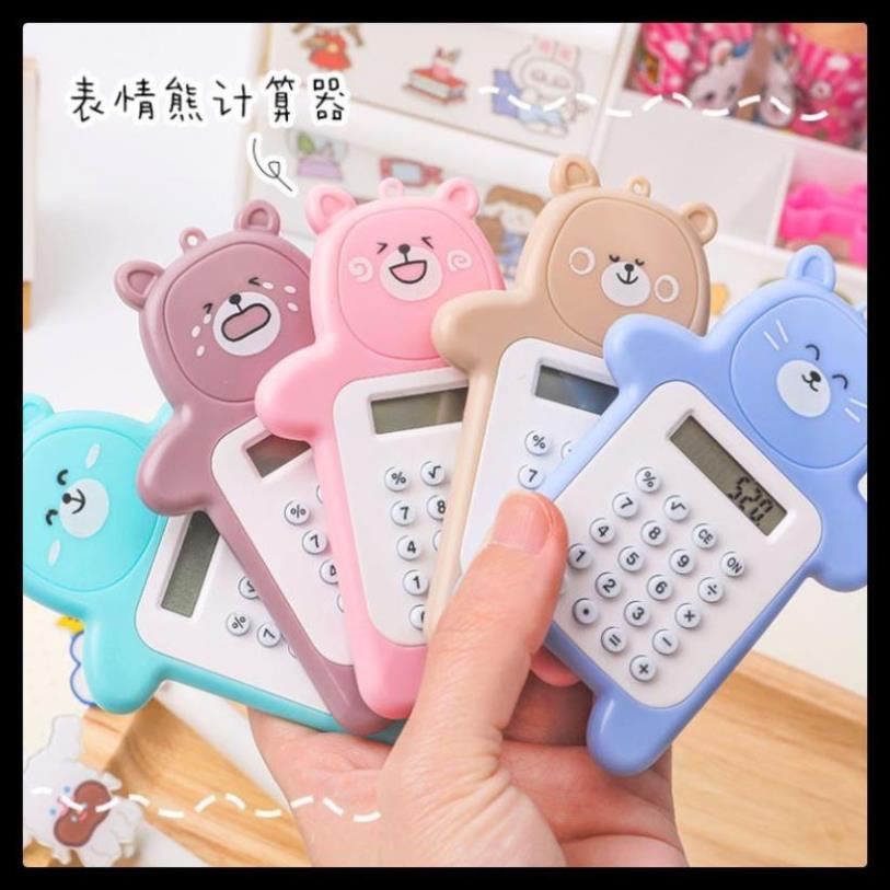 Máy tính mini bỏ túi hình gấu mập siêu dễ thương