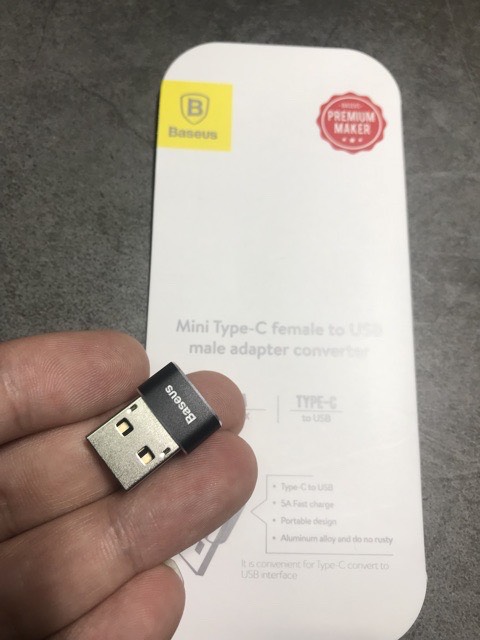 Đầu chuyển đổi Baseus OTG USB-A ra USB-C ( Adapter/Converter Usb A to Usb Type C)