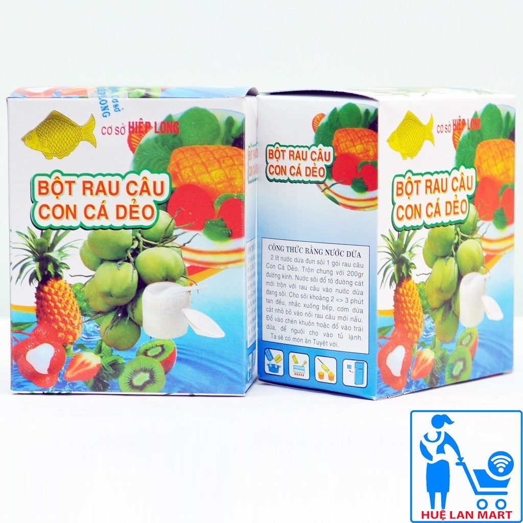 [HCM]Hộp 12 gói-Bột làm thạch rau câu  cá dẻo