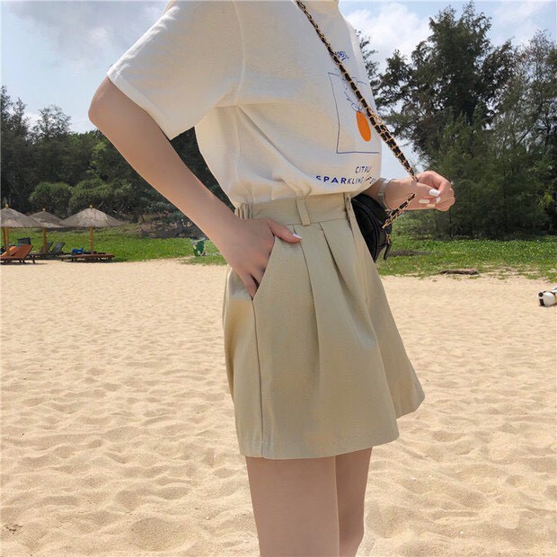 Quần sooc kaki nhật cúc khoá ( Giá sỉ + ảnh thật )