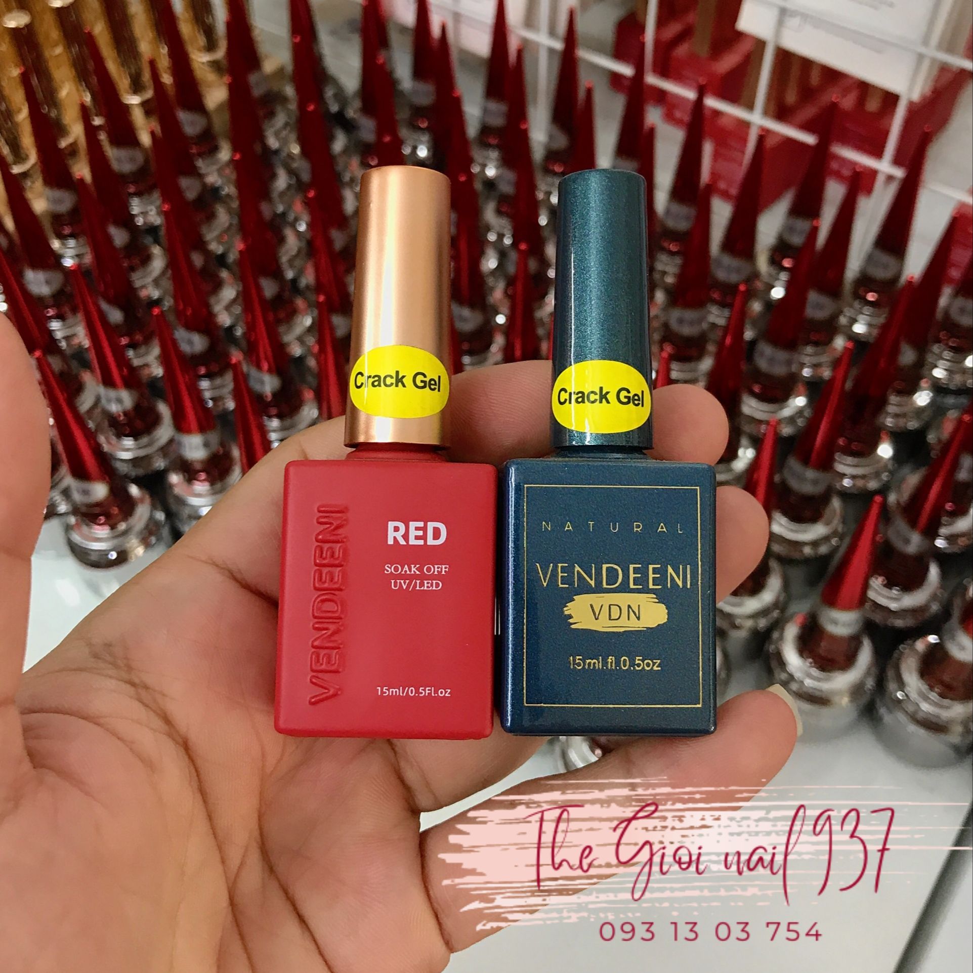 [Chính Hãng] Sơn gel nứt Trắng - Đen Vendeeni - Chai 15ml
