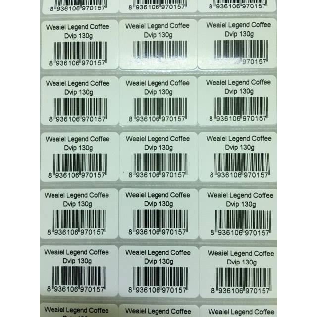 ✠ Decal mã vạch Giấy tem mã vạch 3 tem 352mm