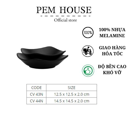 Chén chấm nhám đen cv43