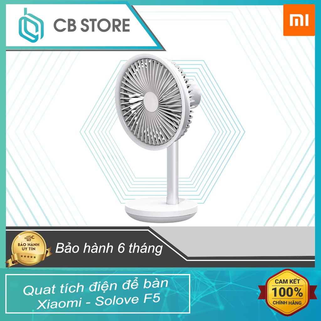 >> SO SÁNH GIÁ QUẠT TÍCH ĐIỆN XIAOMI SOLOVE F5 - HÀNG NHẬP KHẨU | Shopee Lazada Sendo Tiki | Nên mua ở đâu rẻ nhất 54 Quạt tích điện để bàn Xiaomi - Solove F5, chạy 12 tiếng, pin 4000mAh, công suất 5W, 3 tốc độ, có tuốc năng quay, 3 màu sắc tùy chọn - Màu đen - Bảo hành 6 tháng