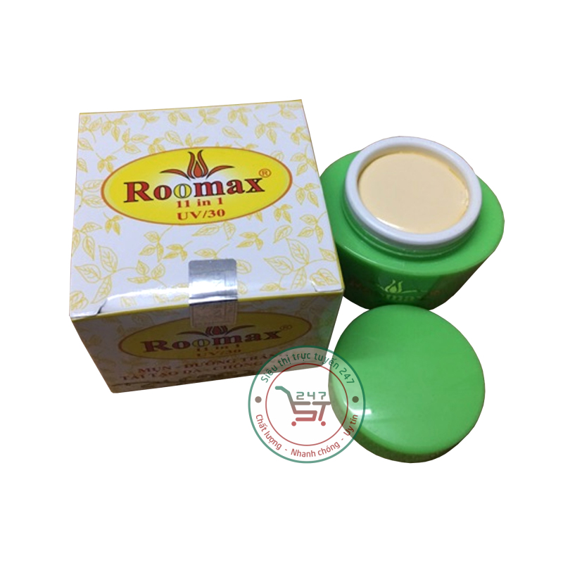 Kem Mụn, siêu dưỡng trắng, tái tạo da nhanh, Chống nhờn hiệu quả 11in1 Roomax (Trắng-Vàng) giá rẻ