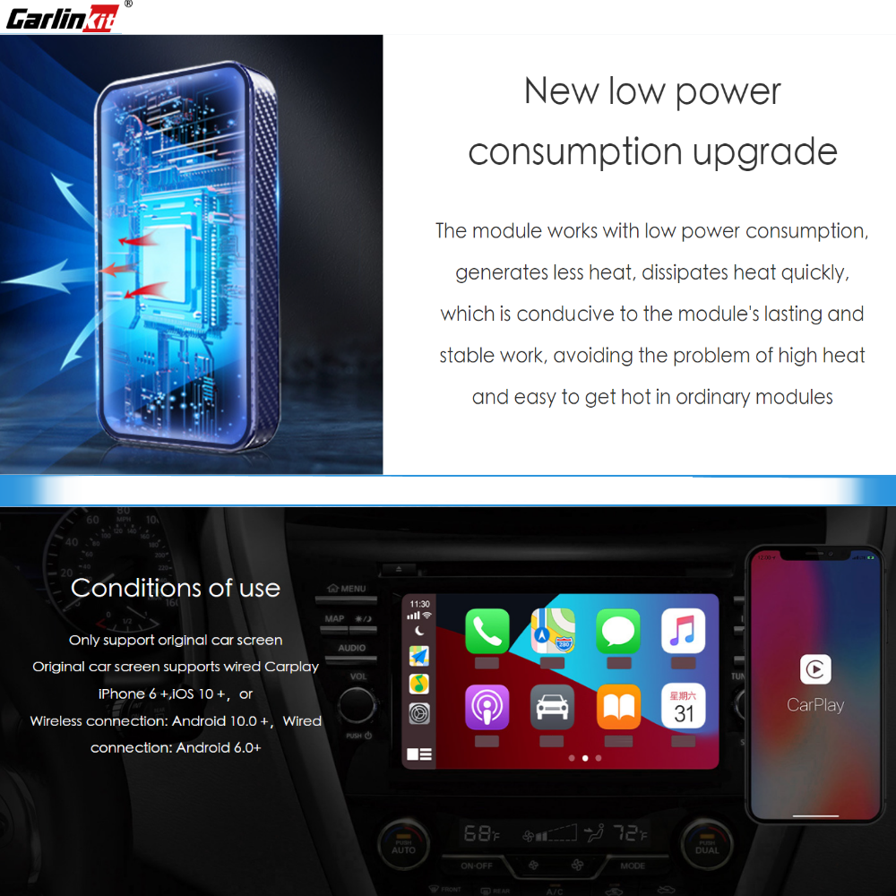 CARPLAY VÀ ANDROID AUTO KHÔNG DÂY CARLINKIT 4.0 CP2A