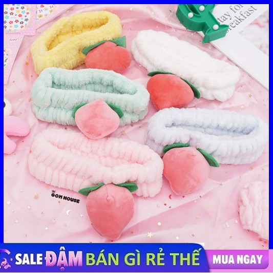 [HCM](SIÊU RẺ) Băng Đô 3D Trái Đào Tiên Siêu Cute - Dày Mềm Mịn Cao Cấp - Siêu Bền