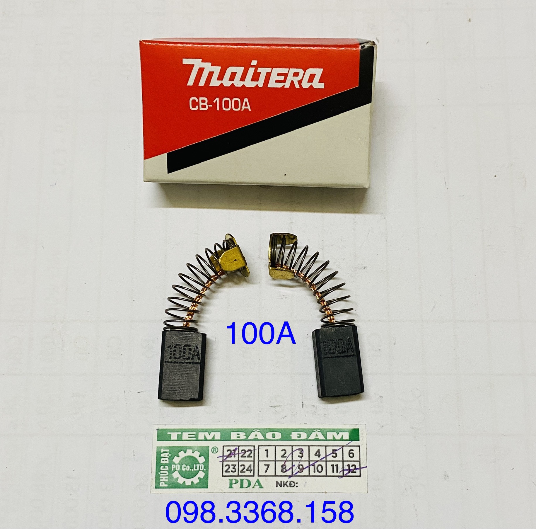 CHỔI THAN CB 100A #  SỊN ( dùng cho máy ĐỤC BT MKT 0810-0835-0840 ...  )