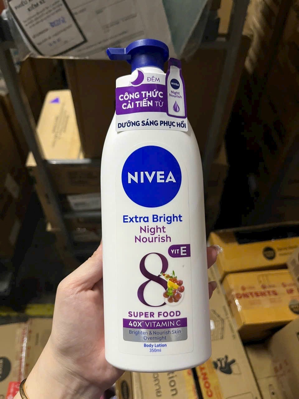 Sữa Dưỡng Thể Trắng Da Nivea Ban Đêm 350ml