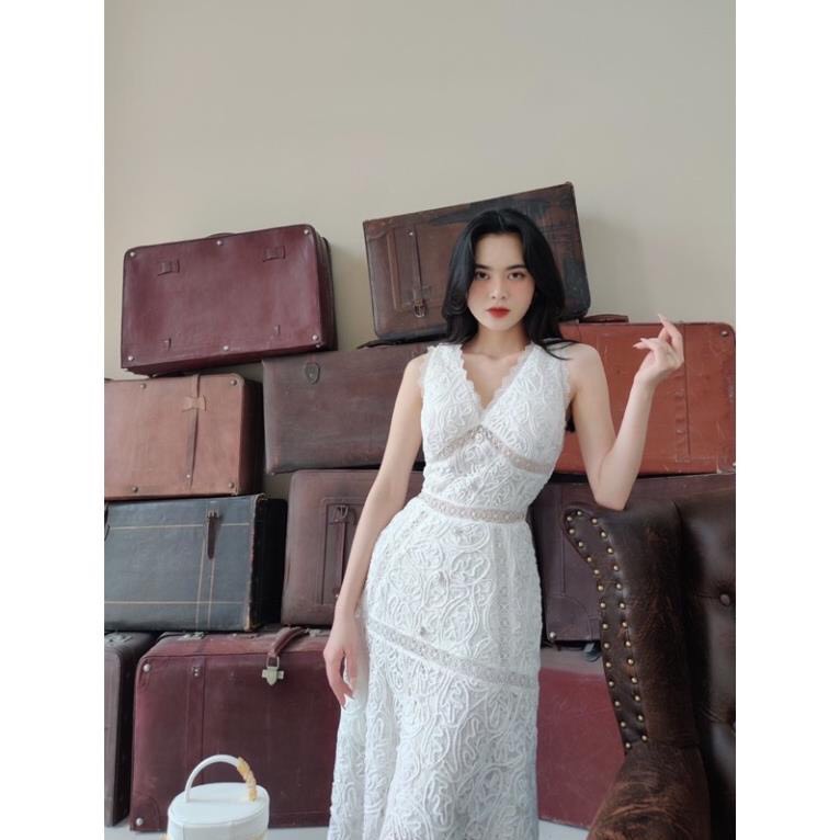 ĐẦM DÁNG XUÔNG DỰ TIỆC , REN HÀN CAO CẤP 🎀