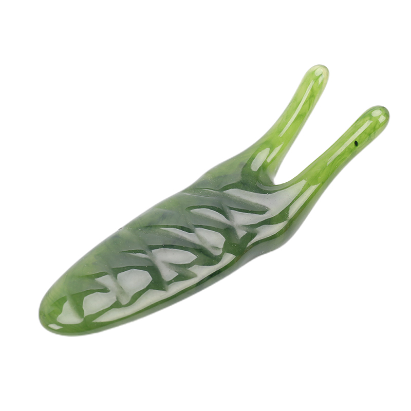 Kupanny JIAOQI Nhựa Tự Nhiên GuaSha Massage Mặt Mũi Công Cụ Hình Dạng Gua Sha Board Dụng Cụ Làm Đẹp Màu Xanh Lá Cây
