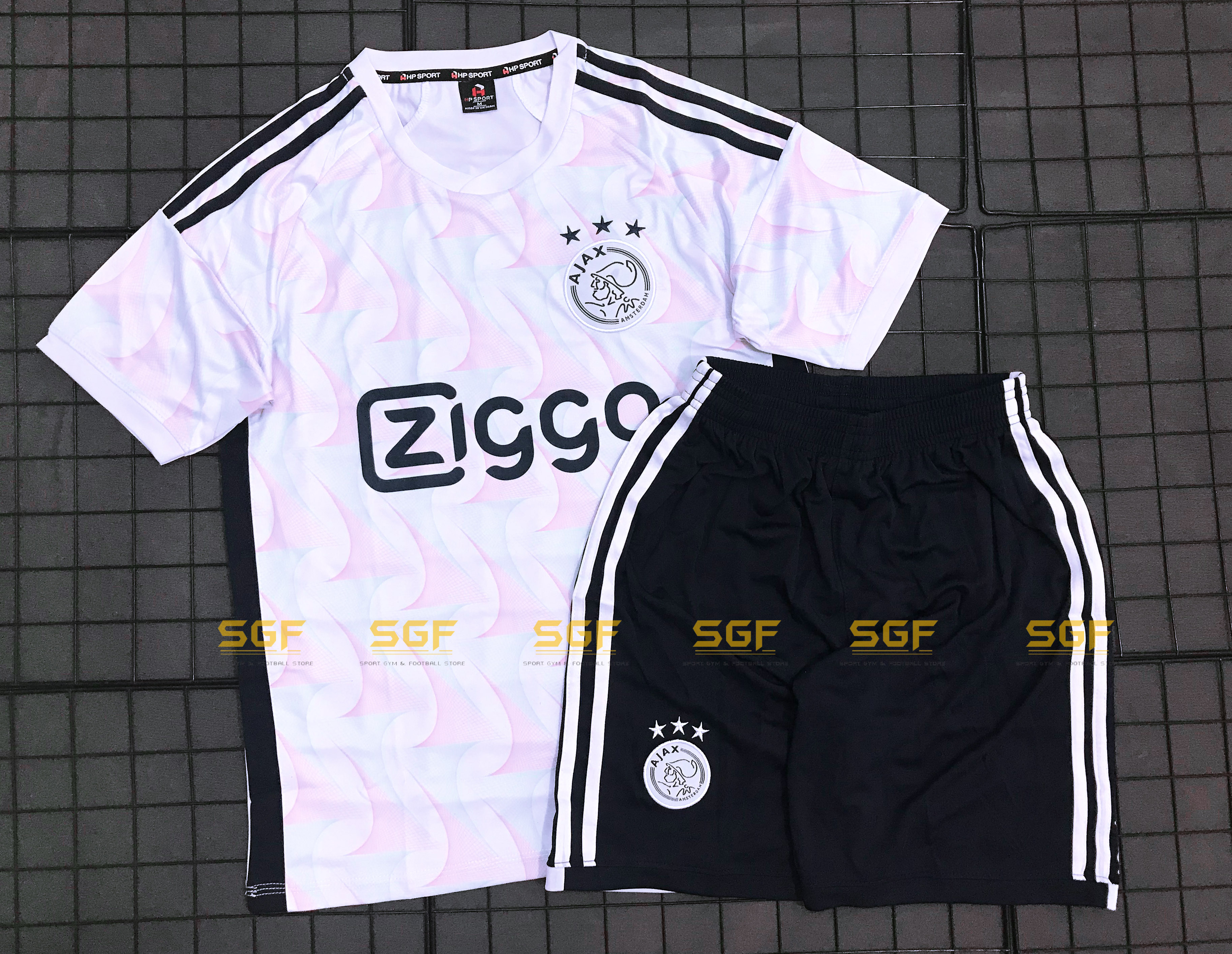 Quần Áo Bóng Đá AJAX trắng sân khách 2023