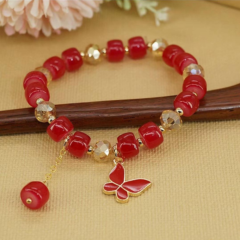Vòng Tay Chuỗi Hạt Pha Lê Hình Bướm