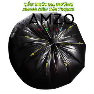 Bộ 3 CUỘN 1KG TÚI ĐỰNG RÁC ĐEN AMZO - 4 SIZE
