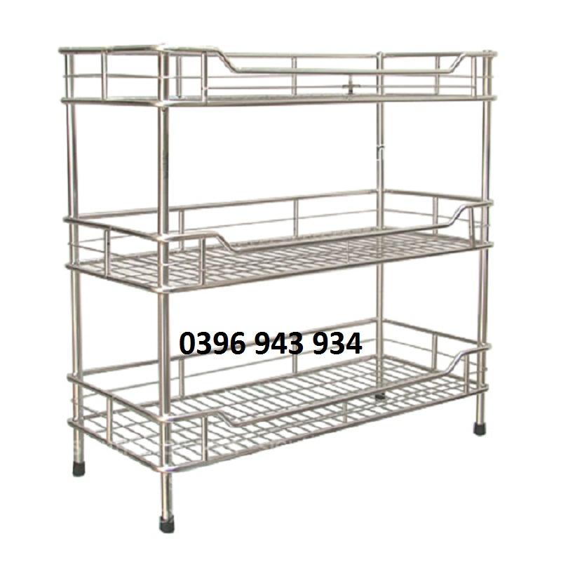 Kệ inox úp chén bát 3 tầng KT (40*60*72)cm siêu rẻ