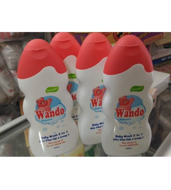 Dầu tắm gội 2 trong 1 Wando 200ml