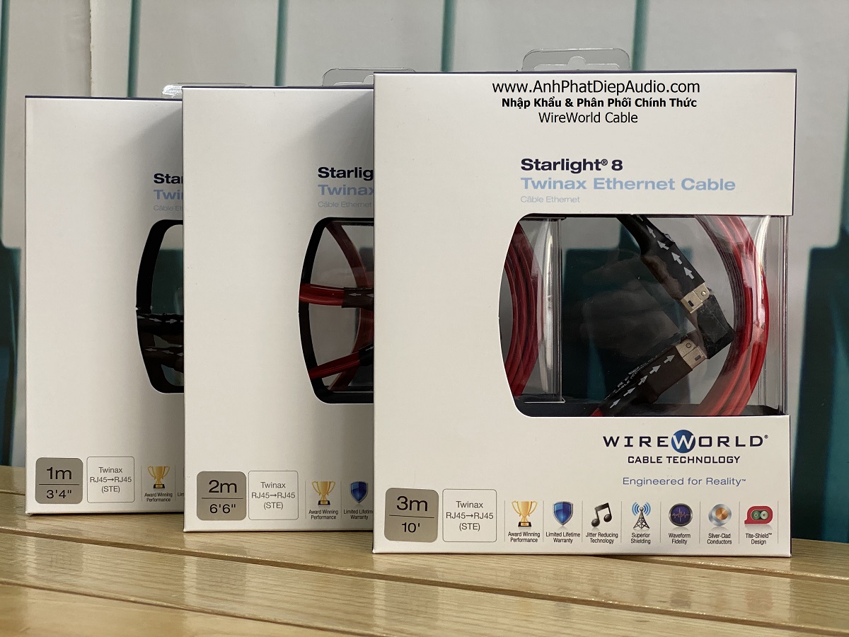 Dây cáp mạng WIREWORLD Starlight 8 Twinax Ethernet Cable - CAT 8