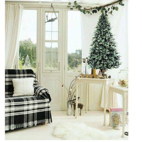 Tranh vải treo tường hình cây thông -may.decor-