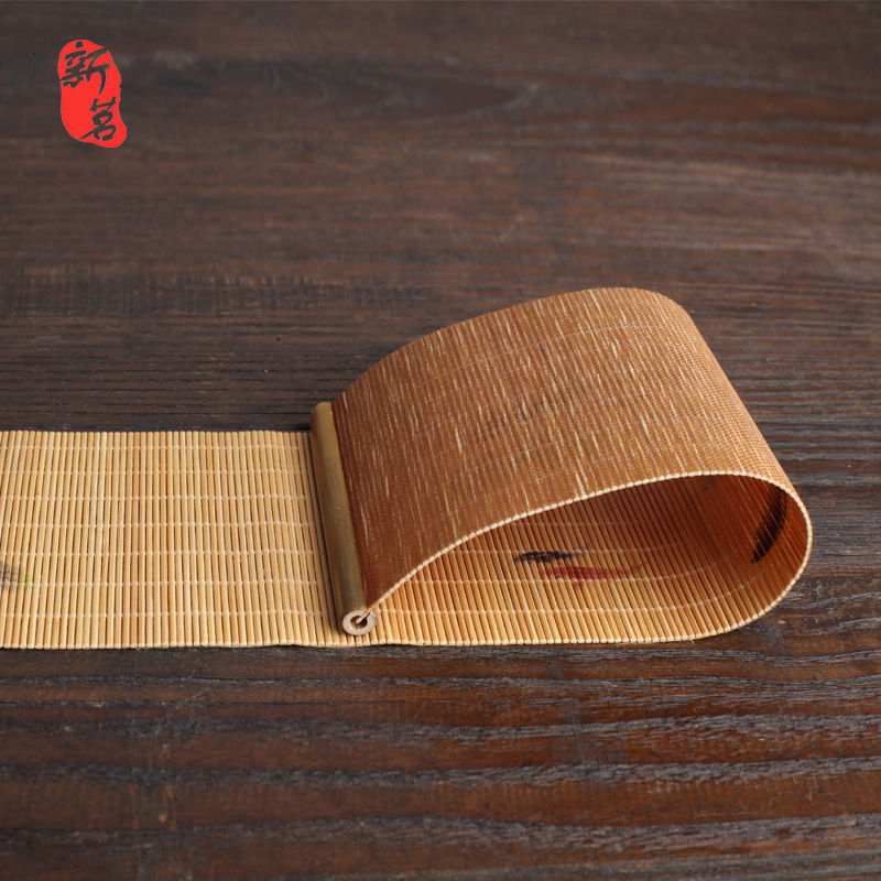 Chiếu mành tre, trúc trải lót ấm chén bàn trà đạo (45*10 cm)