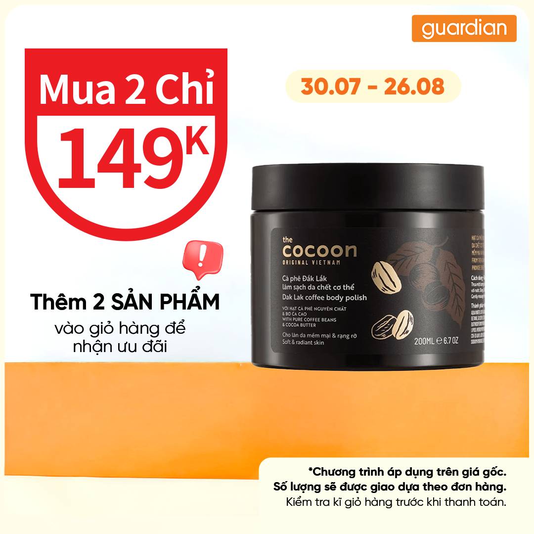 Cà Phê Đắk lắk Làm Sạch Da Chết Cocoon 200ml