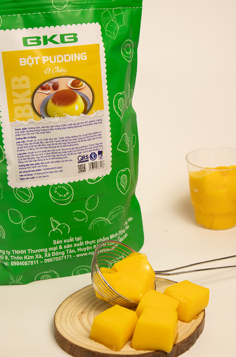 Bột pudding trứng BKB túi 1kg làm pudding thơm ngon