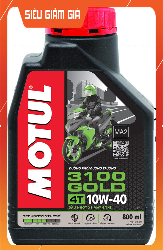 Dầu nhớt motul 3100 gold 10w40 800ml
