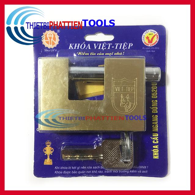 Ổ Khóa Cửa Cầu Ngang VIỆT TIỆP 05206 Đồng Thau Chống Trộm (Chính Hãng)