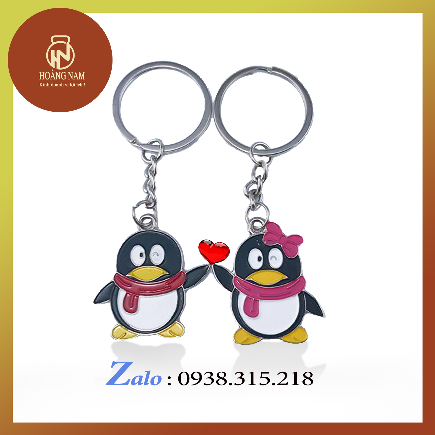 Móc Khóa Đôi Hai Con Chim Cánh Cụt Siêu Kute ( sản phẩm 1 đôi )