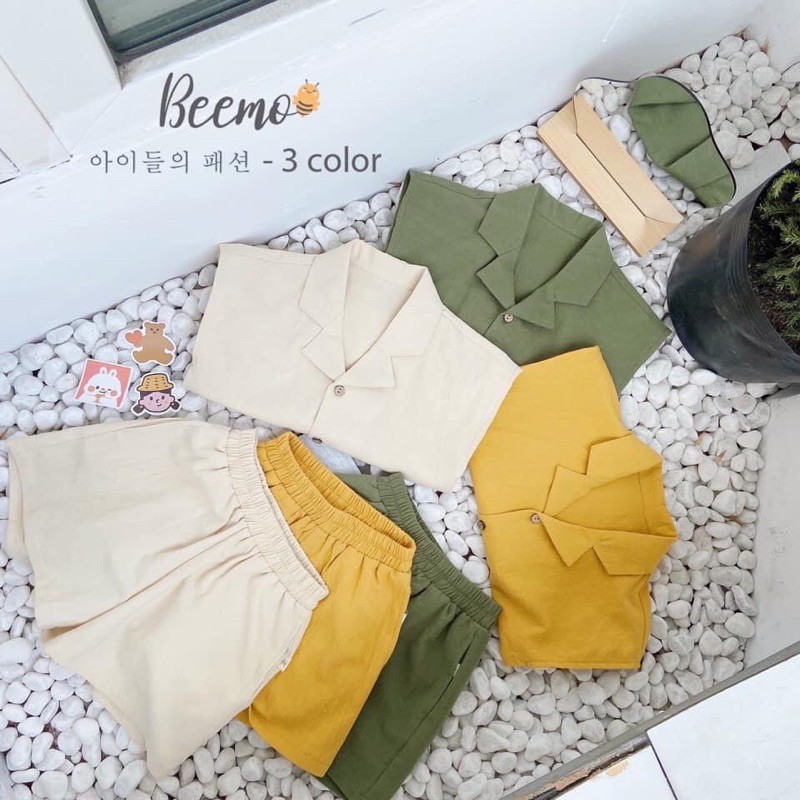 Bộ vest cộc tay cho bé trai bé gái