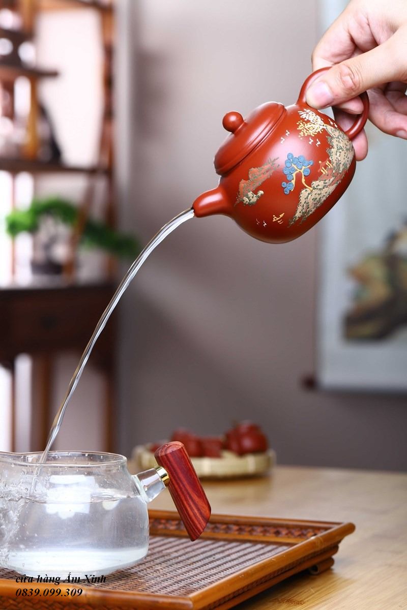 Ấm Tử Sa Nghi Hưng Liên Tử 180 ml (Đại Hồng Bào)
