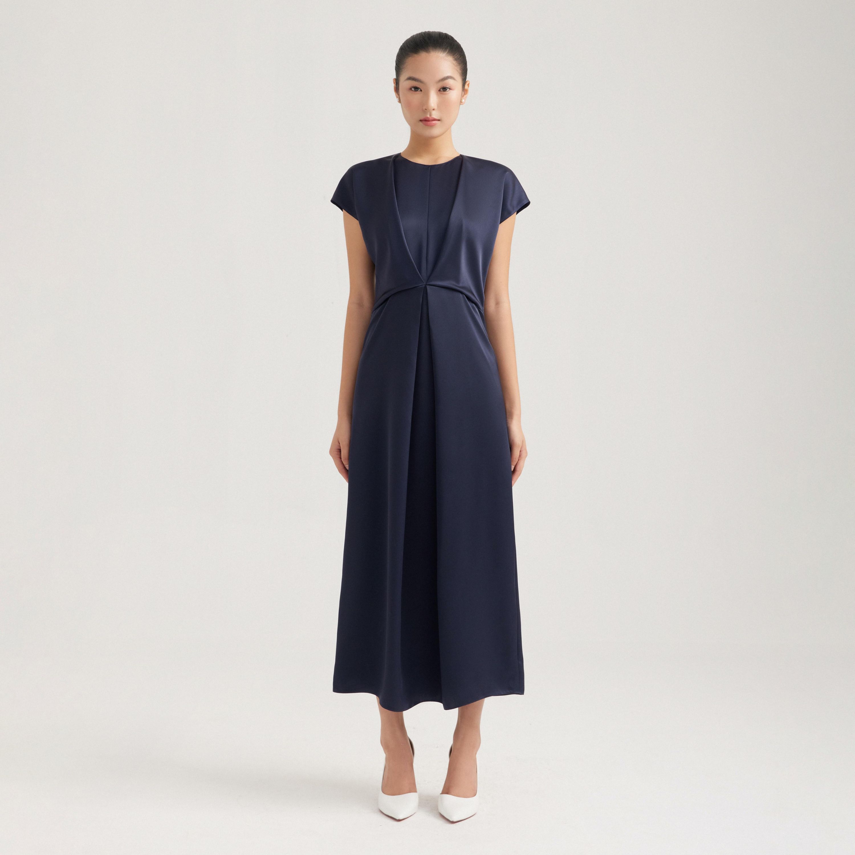 Đầm midi lụa tứ thân Mauve Midi dress