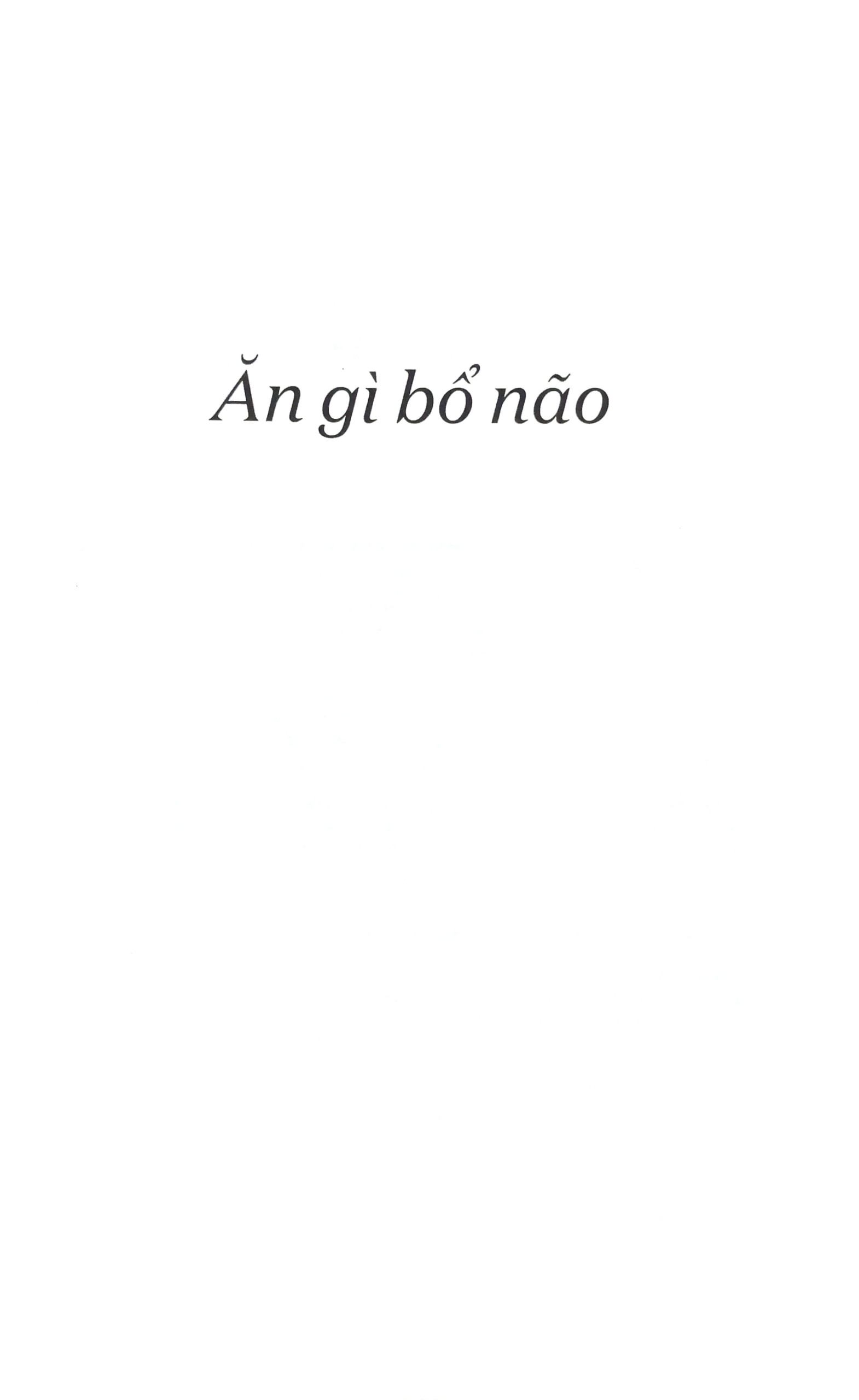 Sách - Ăn Gì Bổ Não