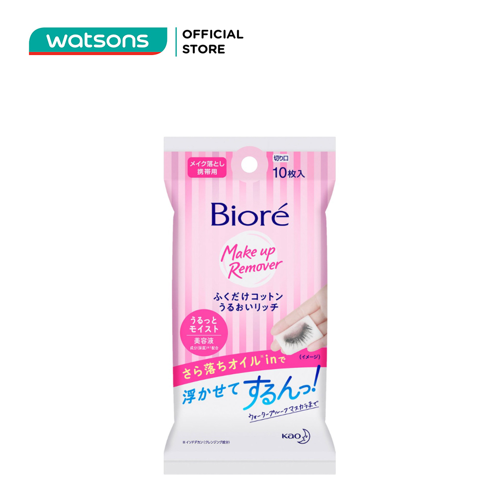Khăn tẩy trang biore dưỡng ẩm 10 miếng