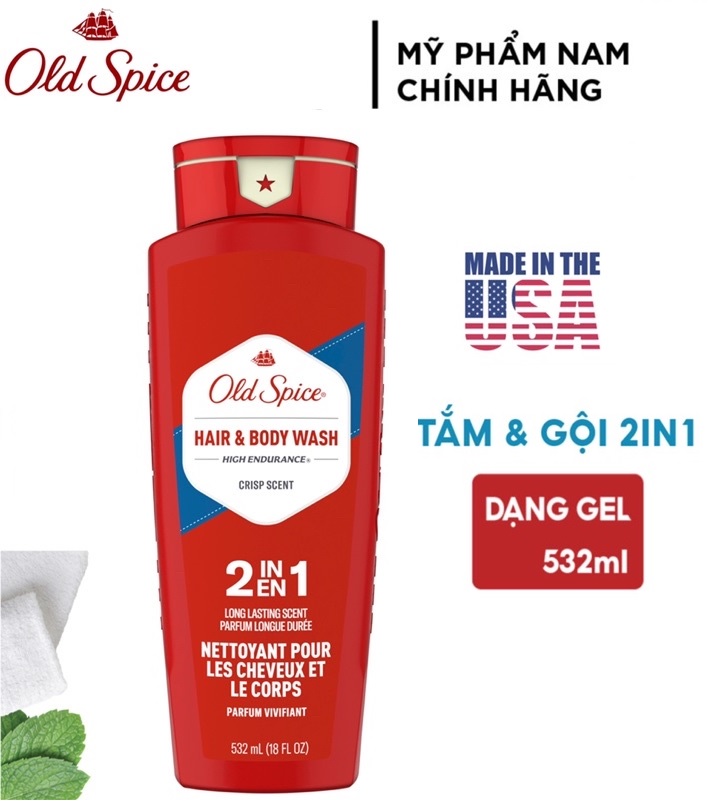 Sữa tắm nam gel old spice 473ml timber | bearglove | swagger | fiji | wolfthorn | tắm gội 2in1 532ml