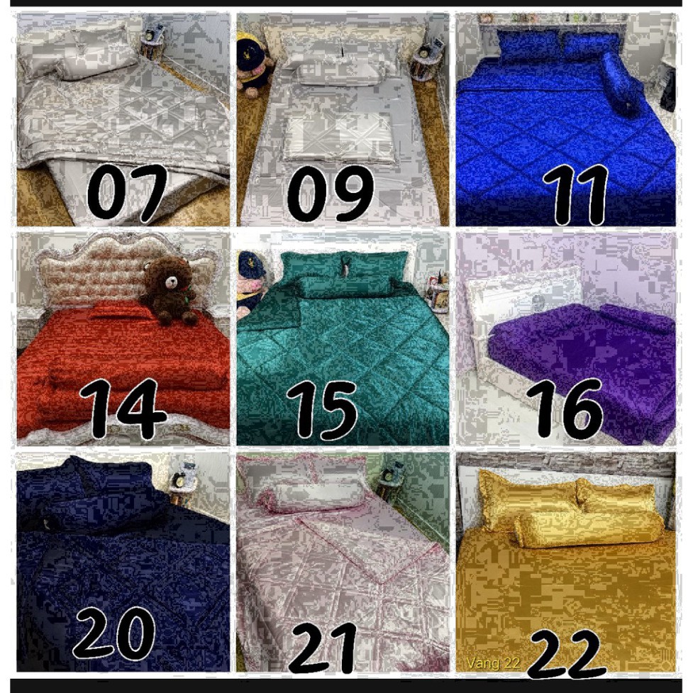 Drap Giường Ga Giường Lẻ Phi Lụa AT HOME Mát Mịn - Vàng Đồng