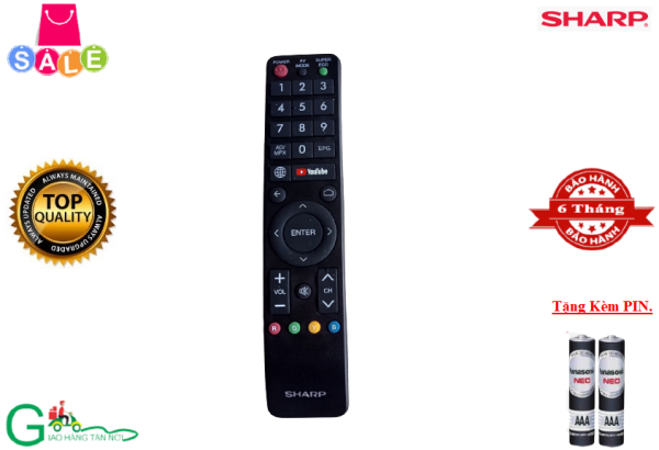 Bảng giá Remote Điều khiển từ xa tivi Smart TV Sharp-Hàng chất lượng tốt,mới 100%-Tặng kèm PIN