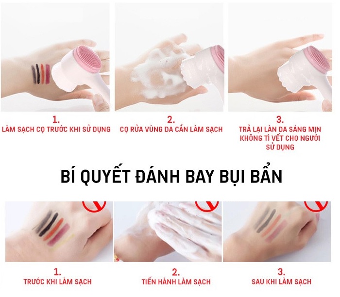 Cọ Rửa Mặt 2 Đầu