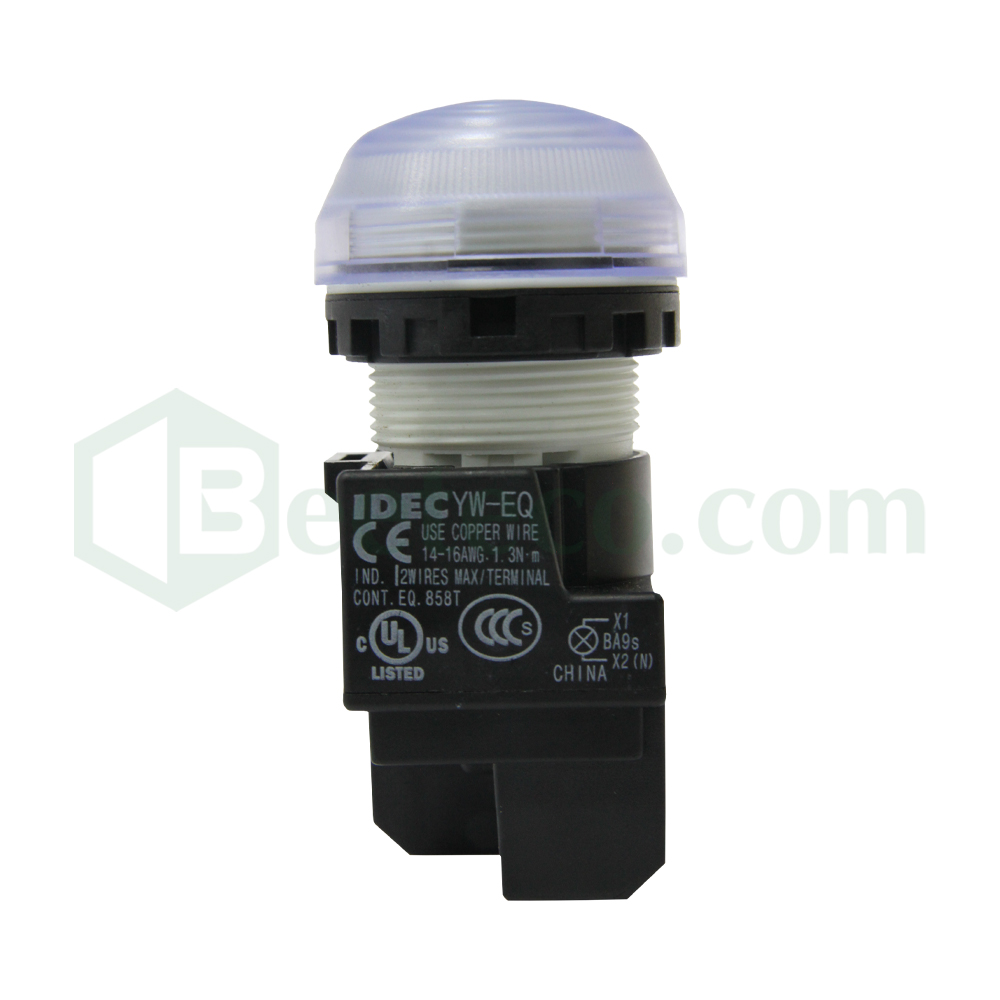 YW1P-2EQM3 : Đèn báo Idec phi 22, loại vòm, 220V AC/DC