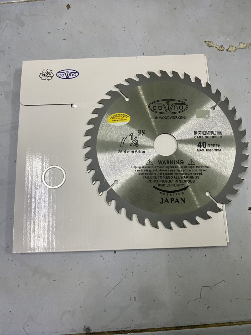 Lưỡi cắt gỗ covina 180mm(1,8 tất) 40 răng