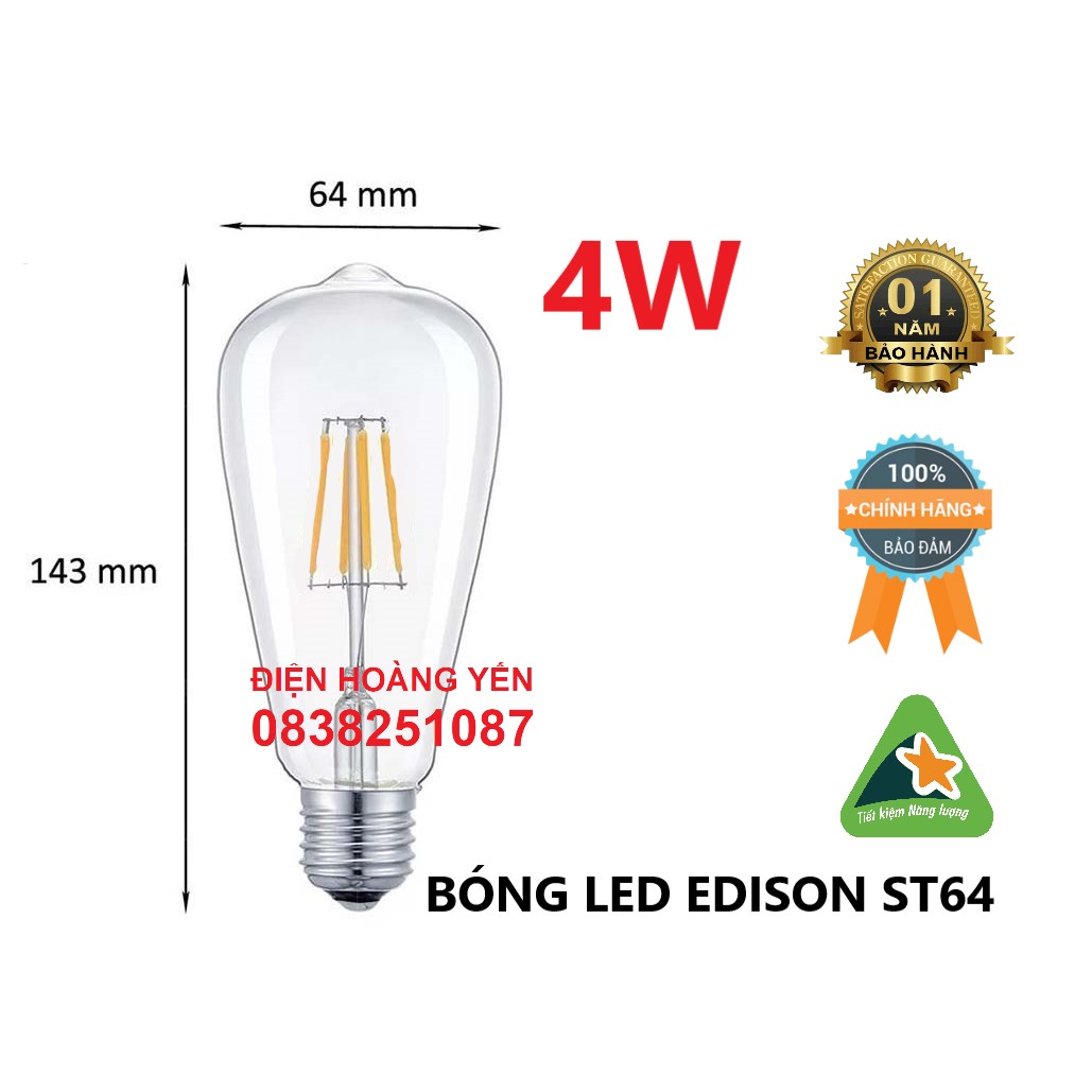 Edison St64 4W Led Light for Artistic Decoration